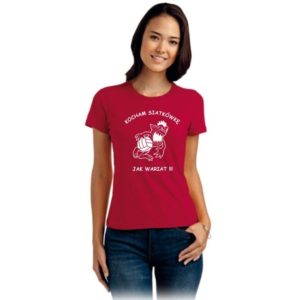 Koszulka siatkarska „Kocham siatkówkę jak wariat” – damska Stedman
