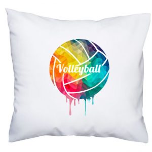 Poduszka z siatkarskim nadrukiem „Kolorowa piłka”